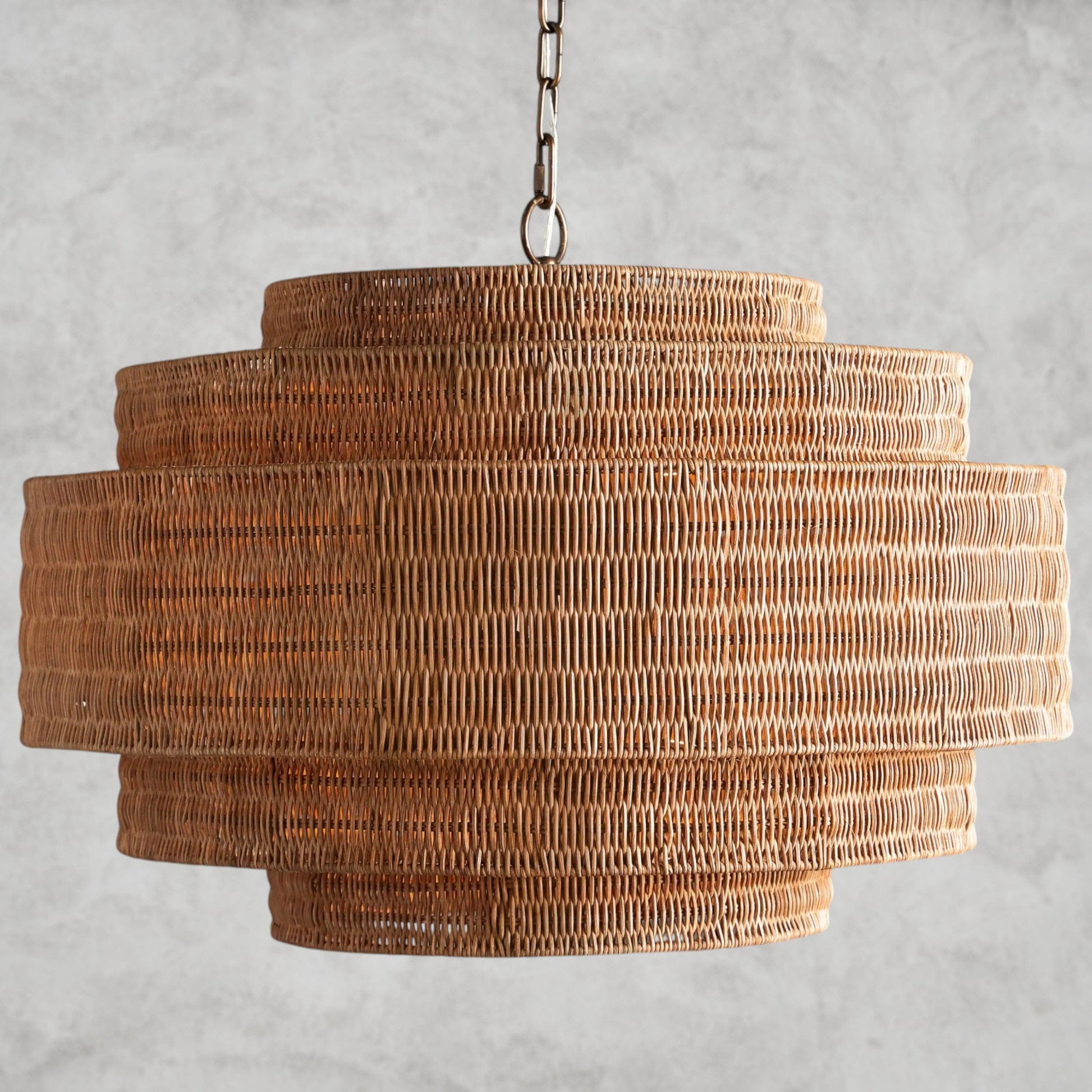 28" / Natural Paloma Chandelier 28", 40"