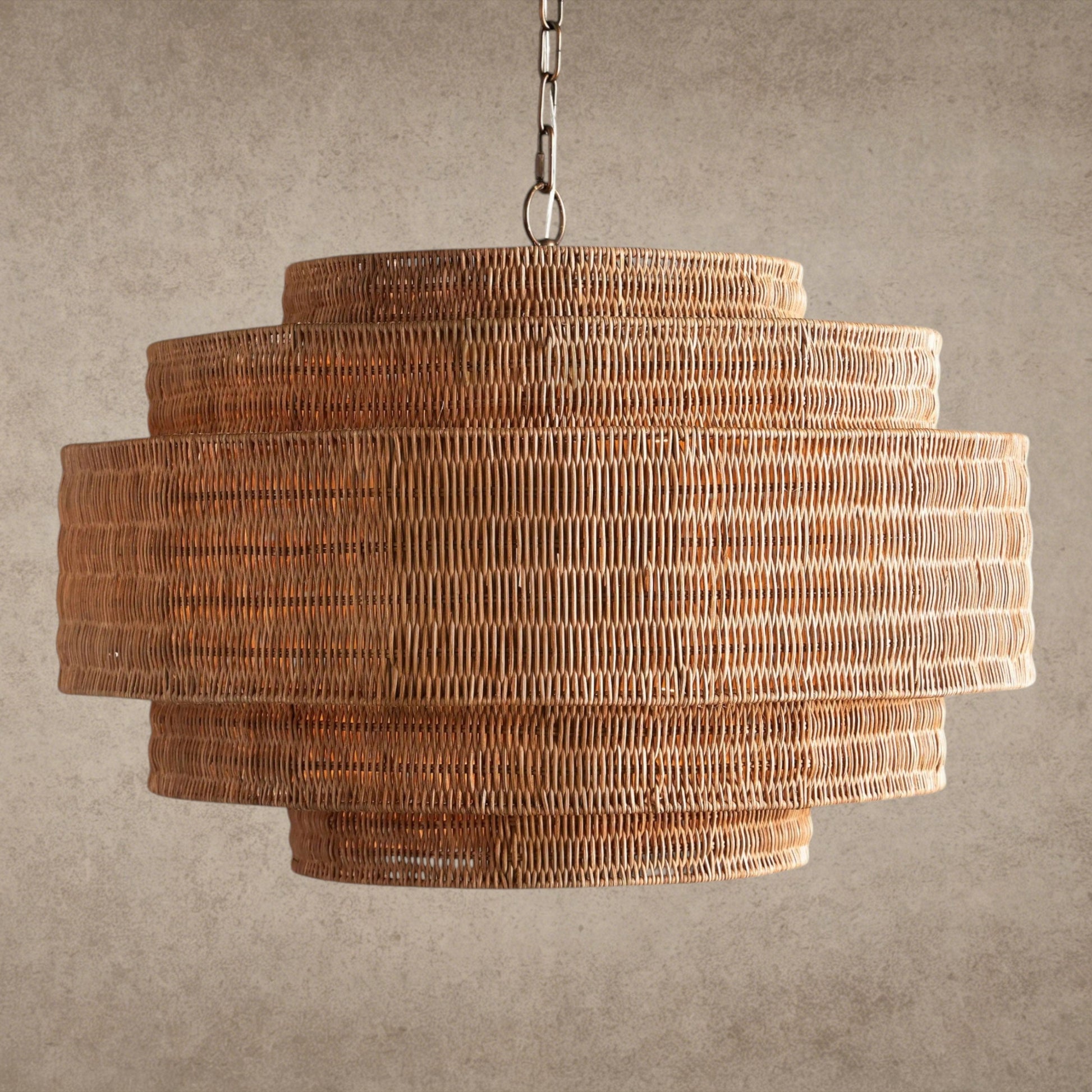 28" / Natural Paloma Chandelier 28", 40"