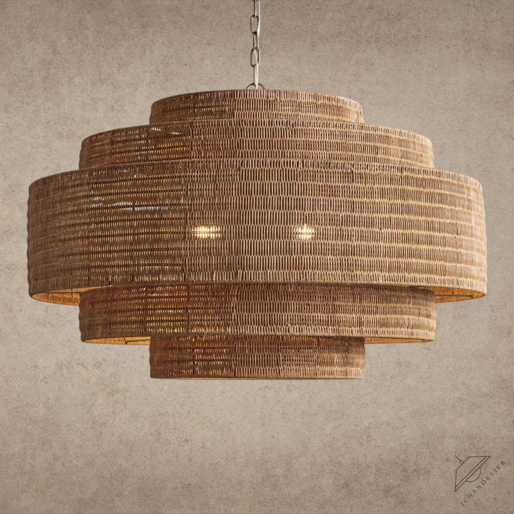 40" / Natural Paloma Chandelier 28", 40"