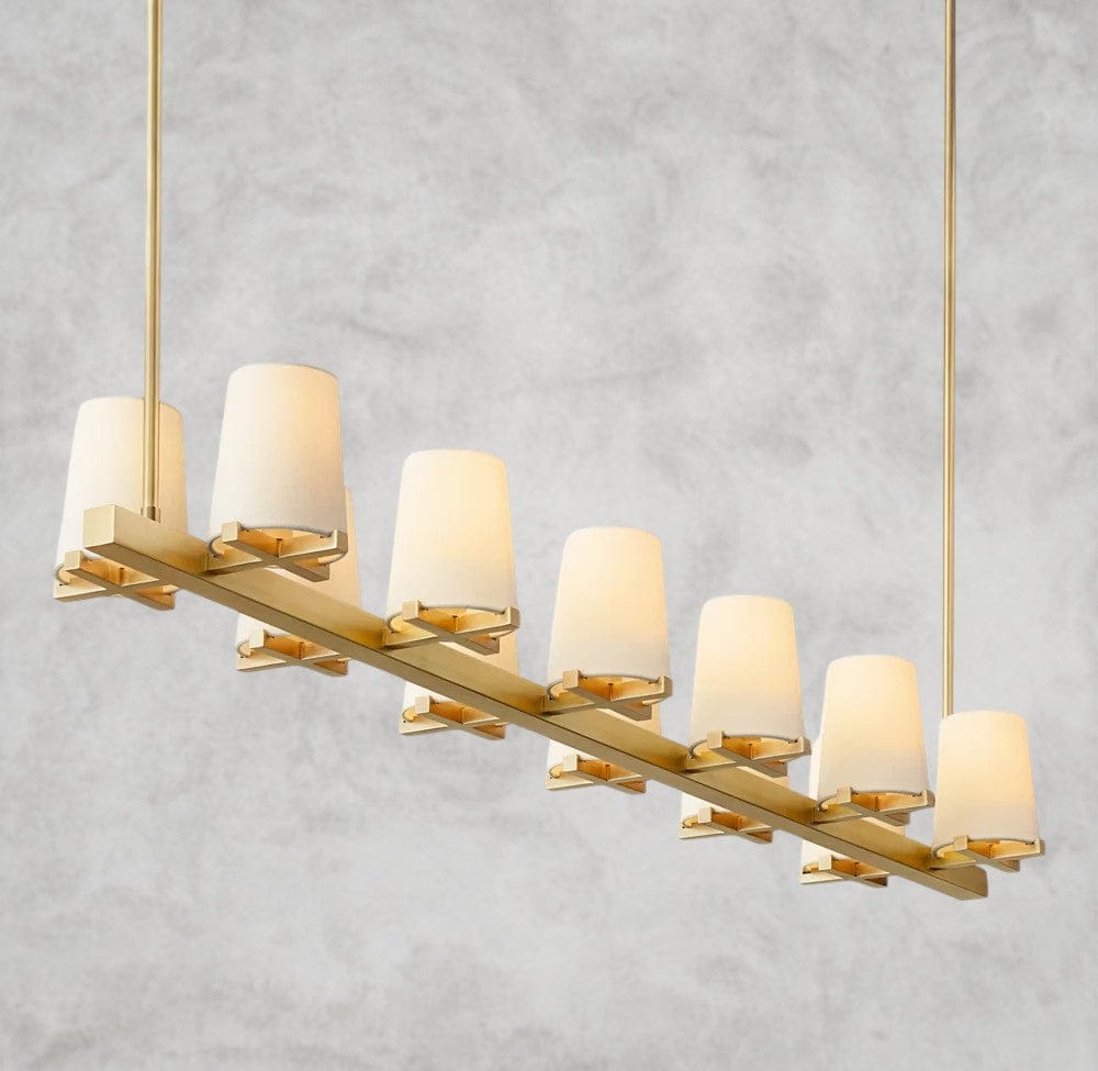 Pauillac Fabric Shade Linear Chandelier 49