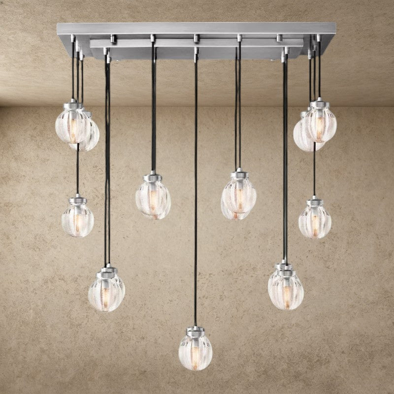 36" / Nickle Pearl Rectangular Chandelier 36", 54", 72"