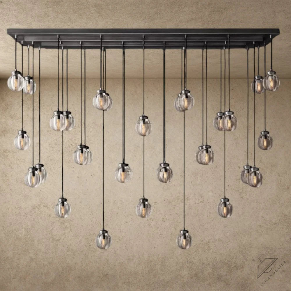 72" / Bronze Pearl Rectangular Chandelier 36", 54", 72"