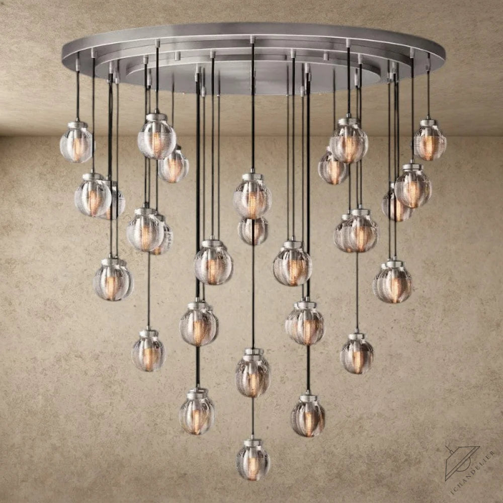 48" / Nickle Pearl Round Chandelier 38", 48", 60"