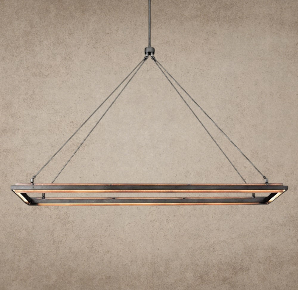 62" Peralta Rectangular Chandelier 48", 62"