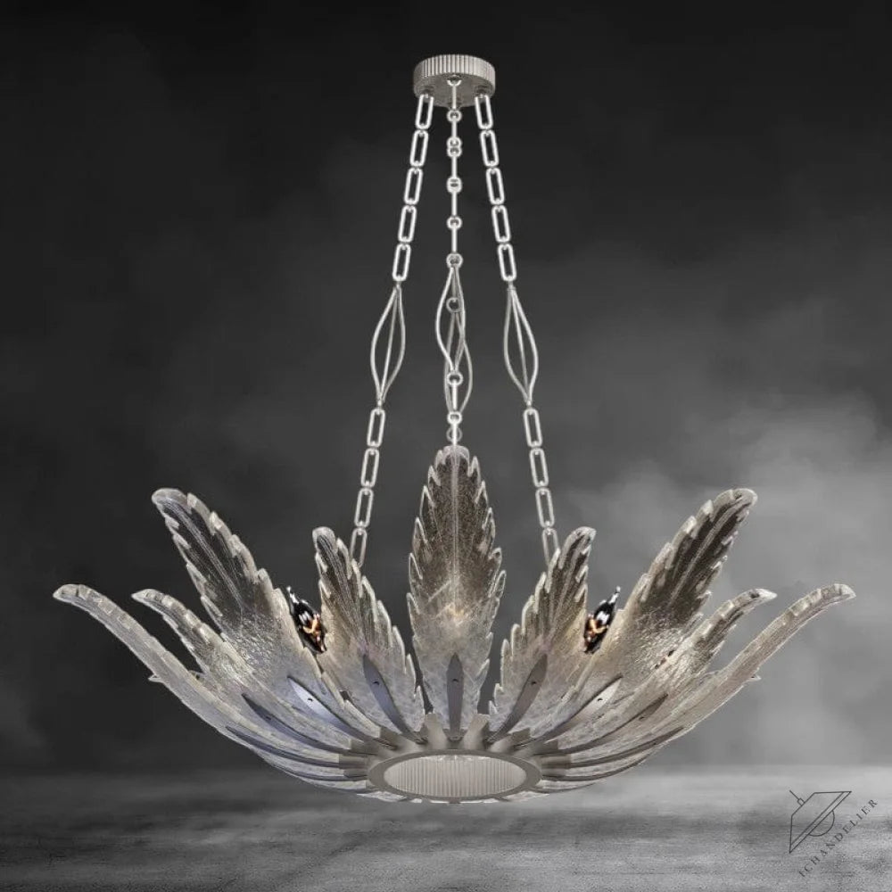 Nickel Plume Chandelier