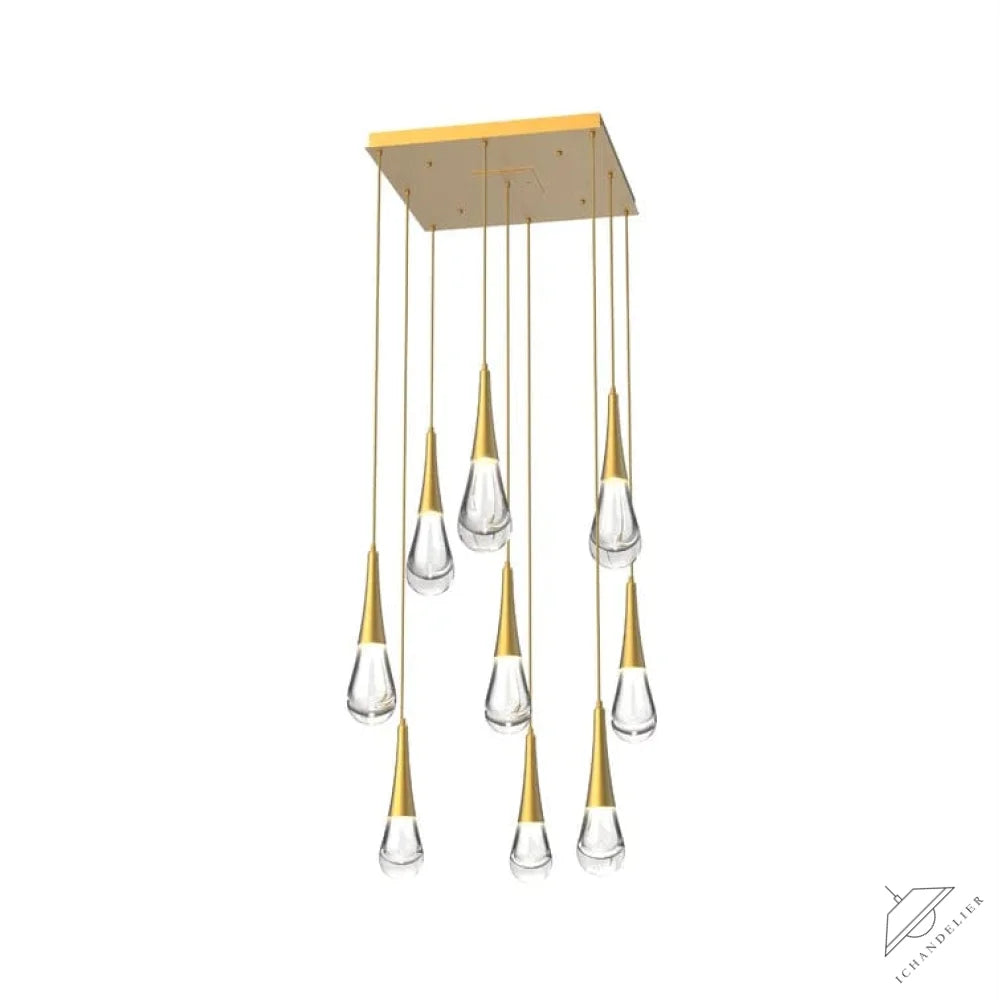 9-Lights / Brass Pluvia 8/ 9/ 11 /12-Light Chandelier Pendant For Living room Family room Dining Room Bedroom