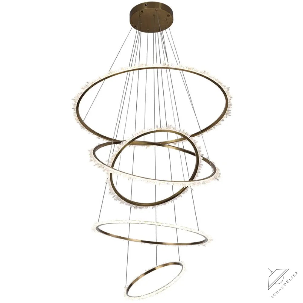 Primary Crystal Multi Rings Chandelier