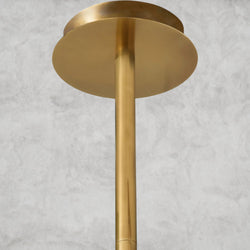 Glass Globe Mobile Three-Arm Chandelier 46"