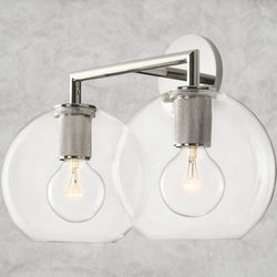 Utilitaire Globe Shade Double Sconce