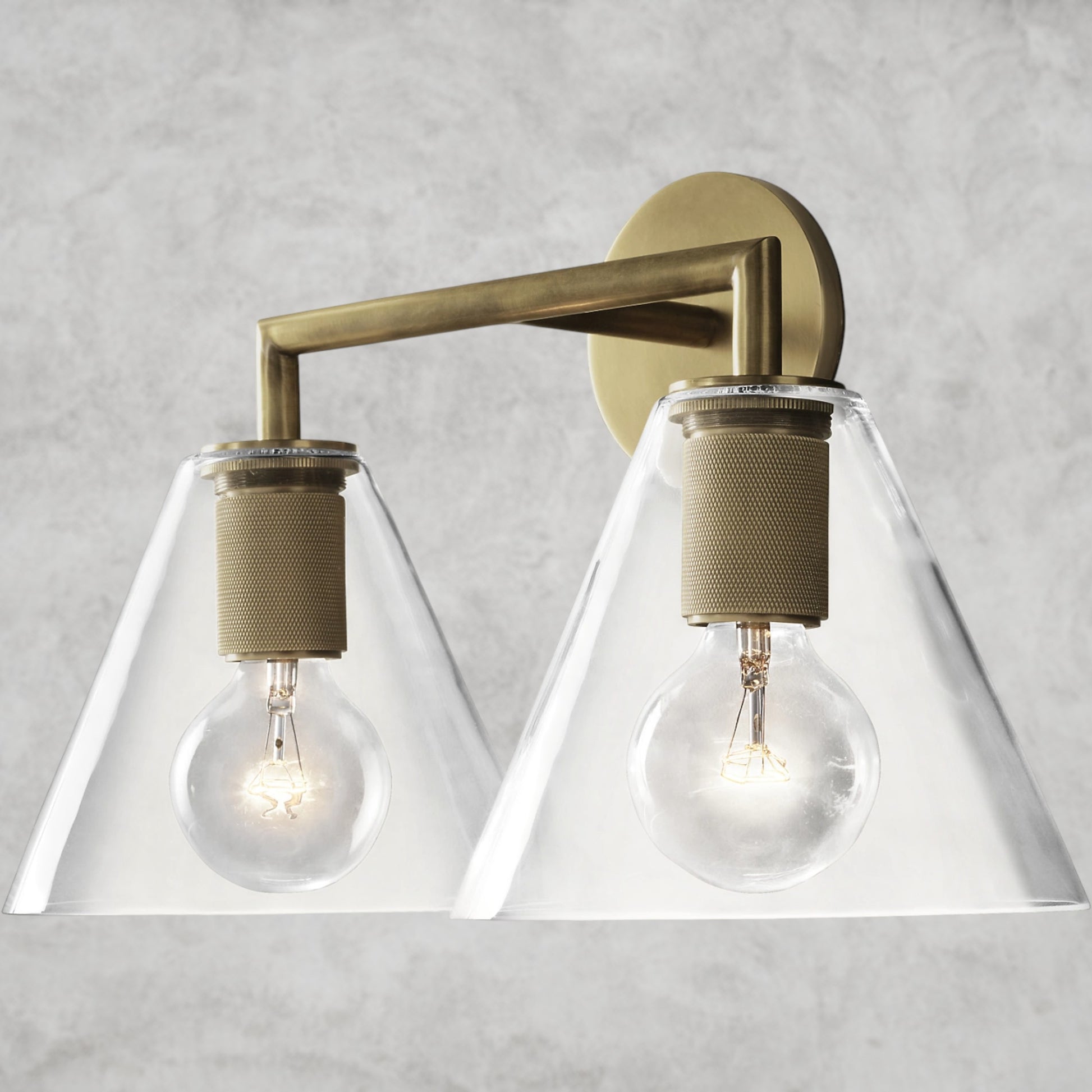 Utilitaire Funnel Shade Double Sconce