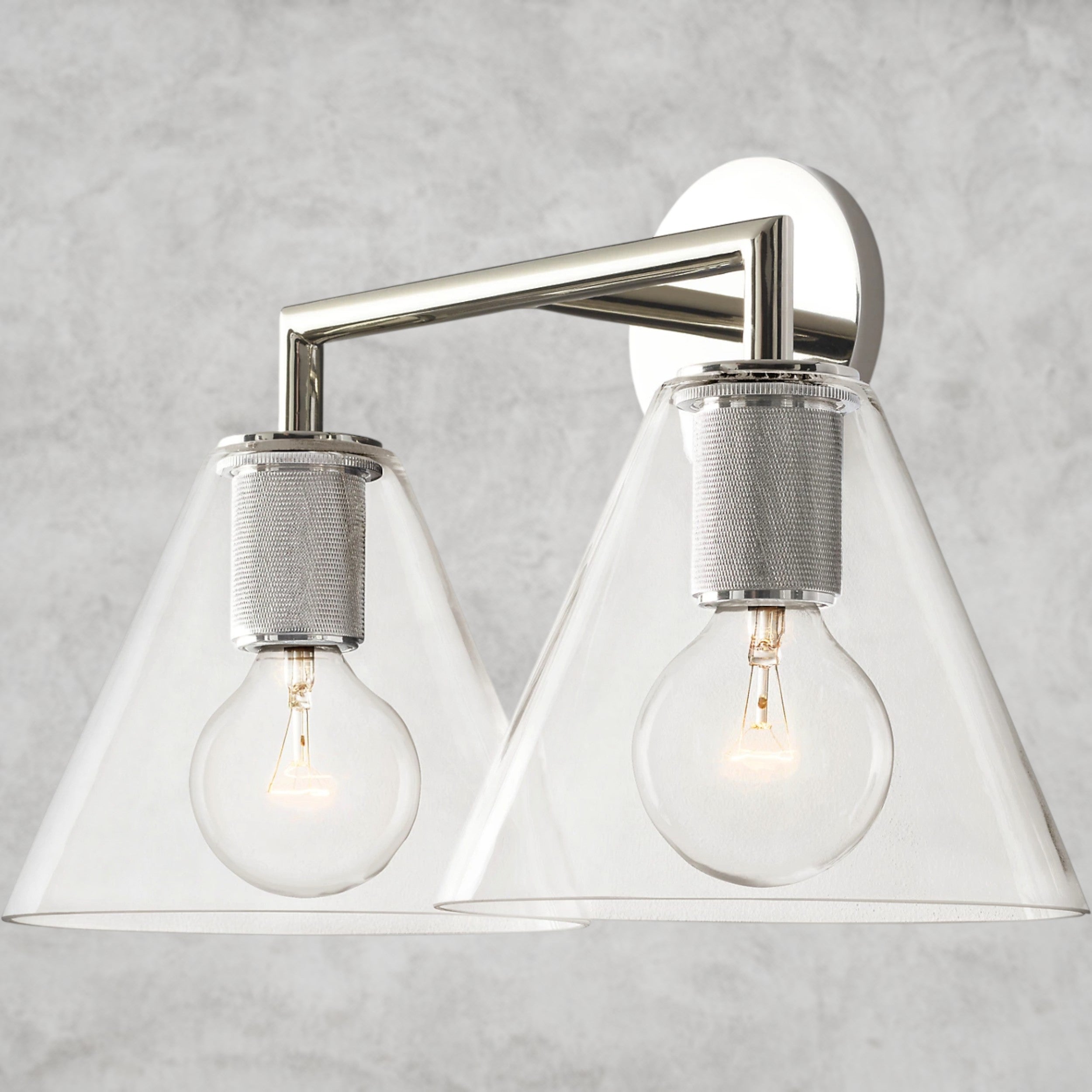 Utilitaire Funnel Shade Double Sconce