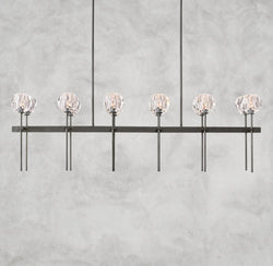 Boule De Cristal Double Linear Chandelier 60"