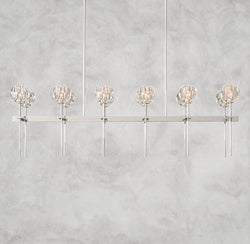 Boule De Cristal Double Linear Chandelier 60"