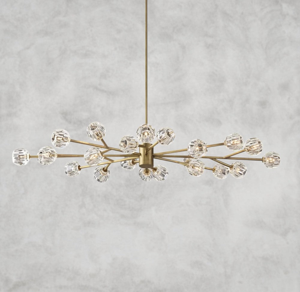 Boule De Cristal Oval Chandelier 72"