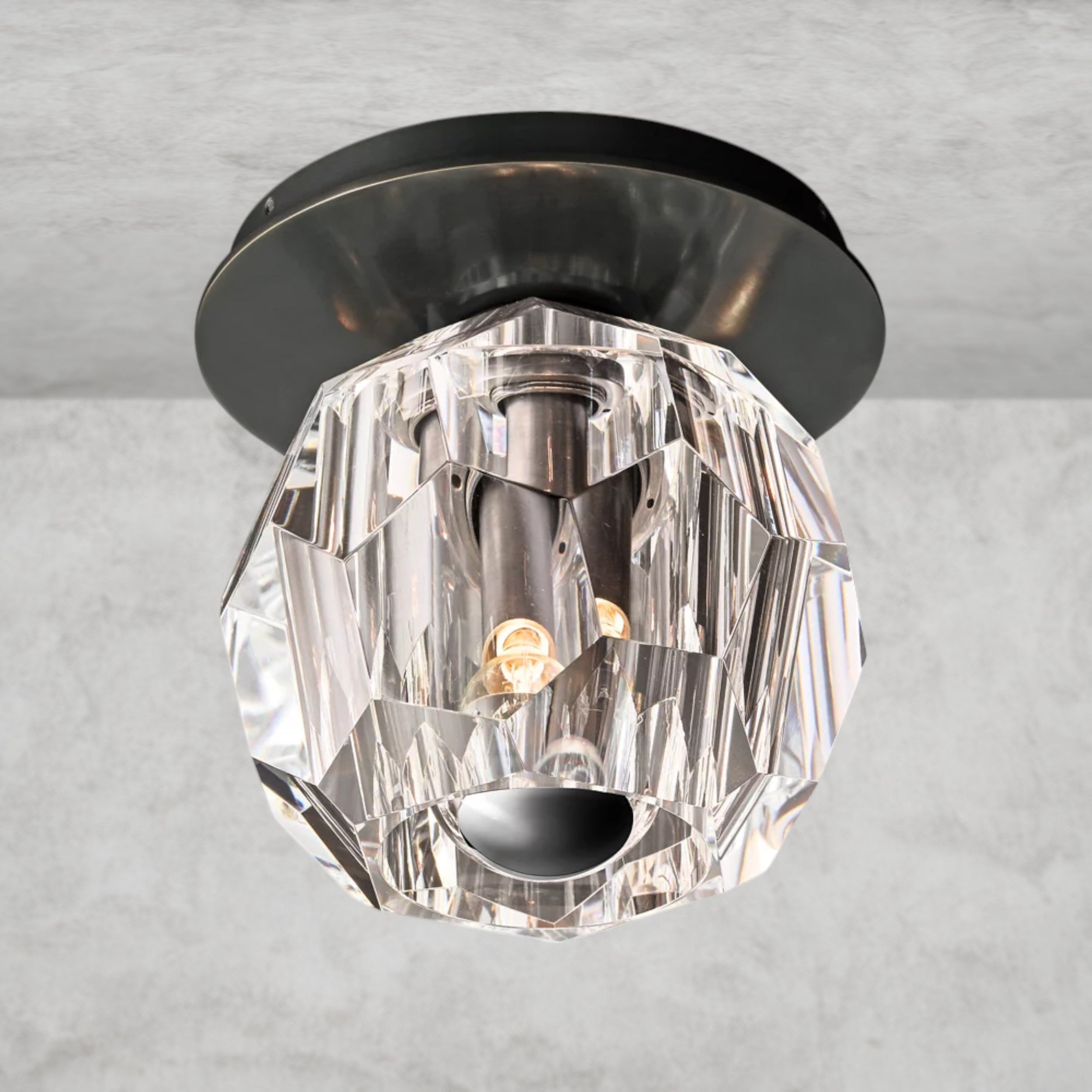 Boule De Cristal Clear Glass Petite Flushmount