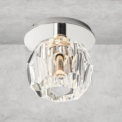 Boule De Cristal Clear Glass Petite Flushmount