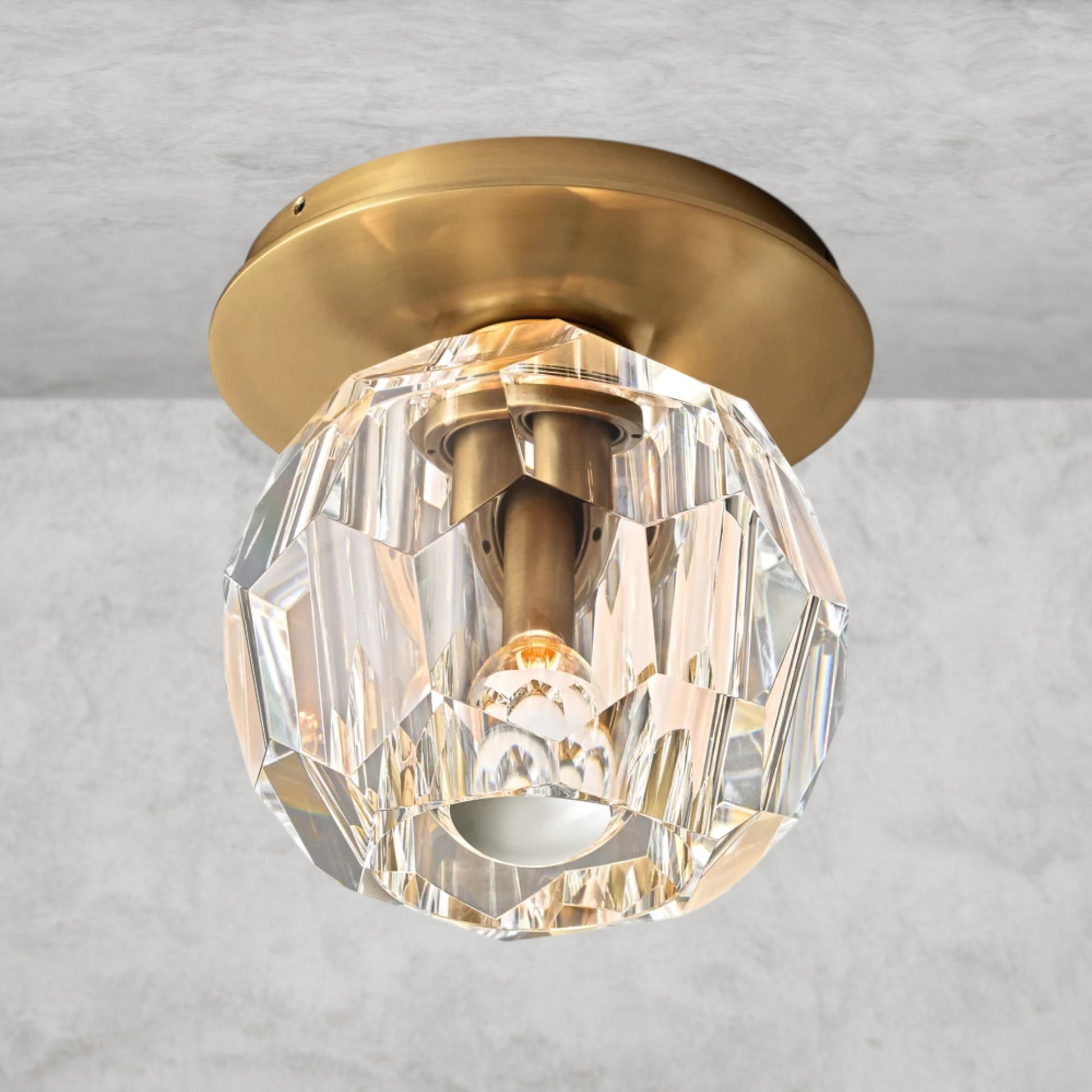 Boule De Cristal Clear Glass Petite Flushmount