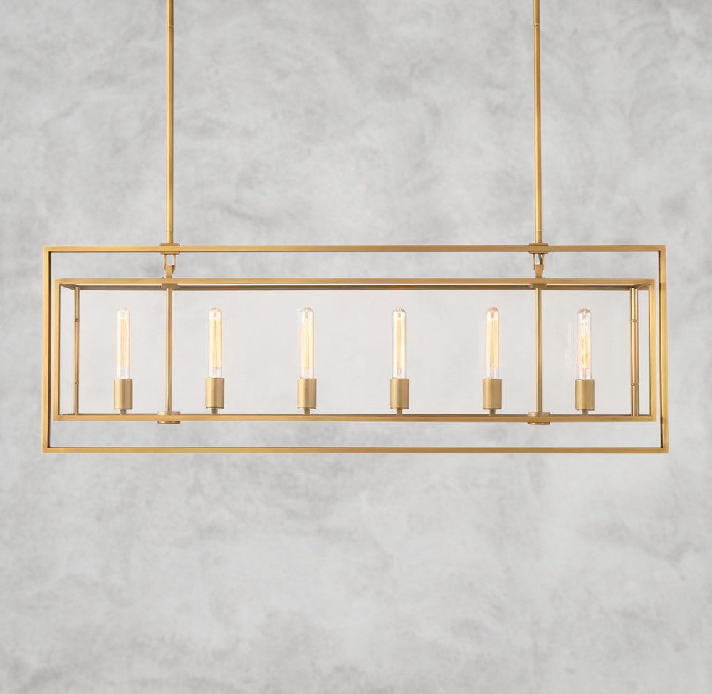 Beckman Rectangular Chandelier 54", 72"