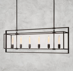 Beckman Rectangular Chandelier 54", 72"