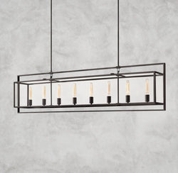 Beckman Rectangular Chandelier 54", 72"
