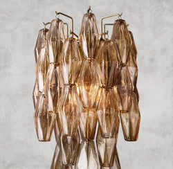 CHIARA CLEAR/ SMOKE GLASS SCONCE 19"