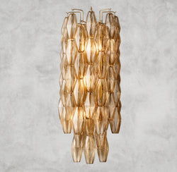CHIARA CLEAR/ SMOKE GLASS GRAND SCONCE 30"