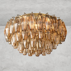 Chiara Clear/ Smoke Glass Flushmount 17", 22"
