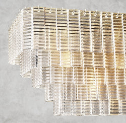 Sirene Clear Glass Rectangular Chandelier 59"