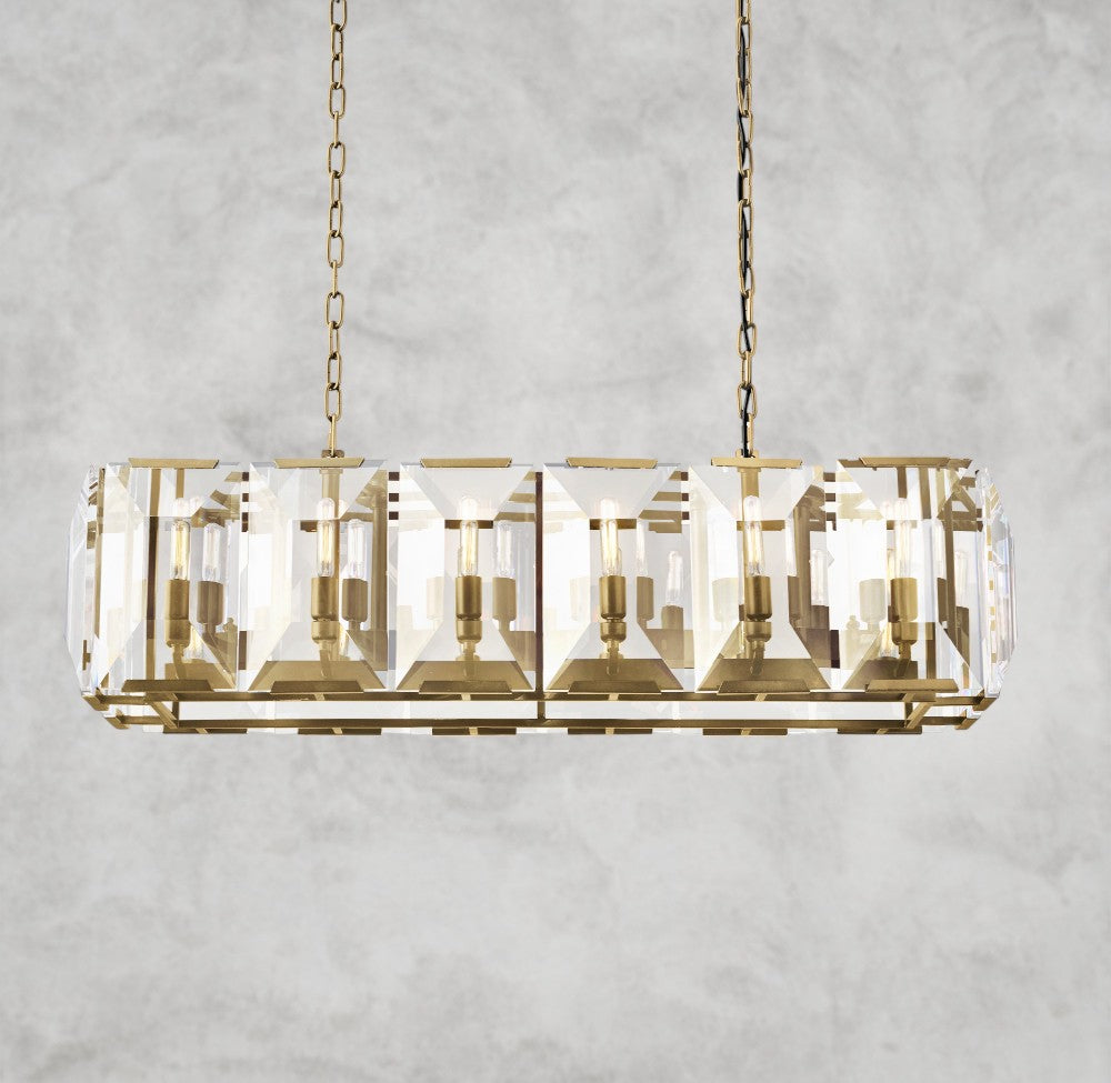 Harlow Crystal Rectangular Chandelier 42", 54", 62", 74"