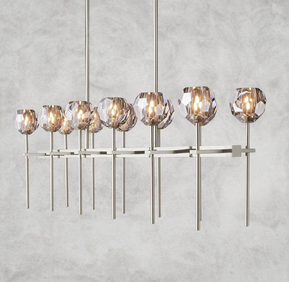 Boule De Cristal Double Linear Chandelier 60