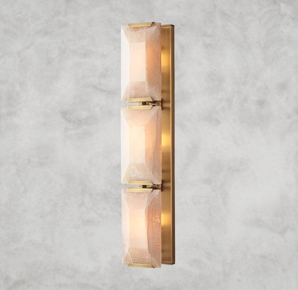 Harlow Calcite Triple Sconce