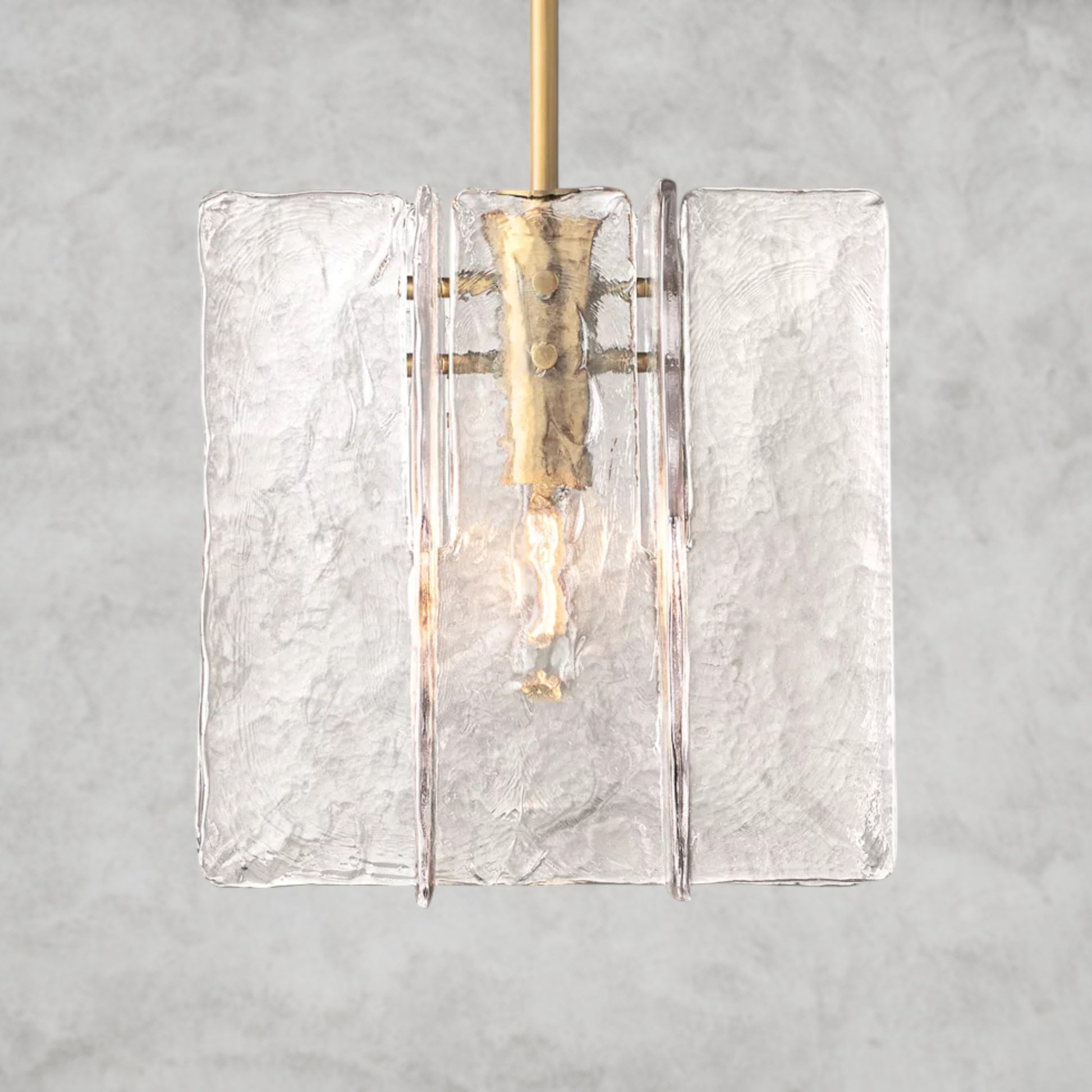 Lattice Clear Glass Pendant