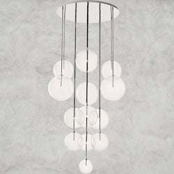 Glass Globe Mobile Cluster Chandelier 28", 44"