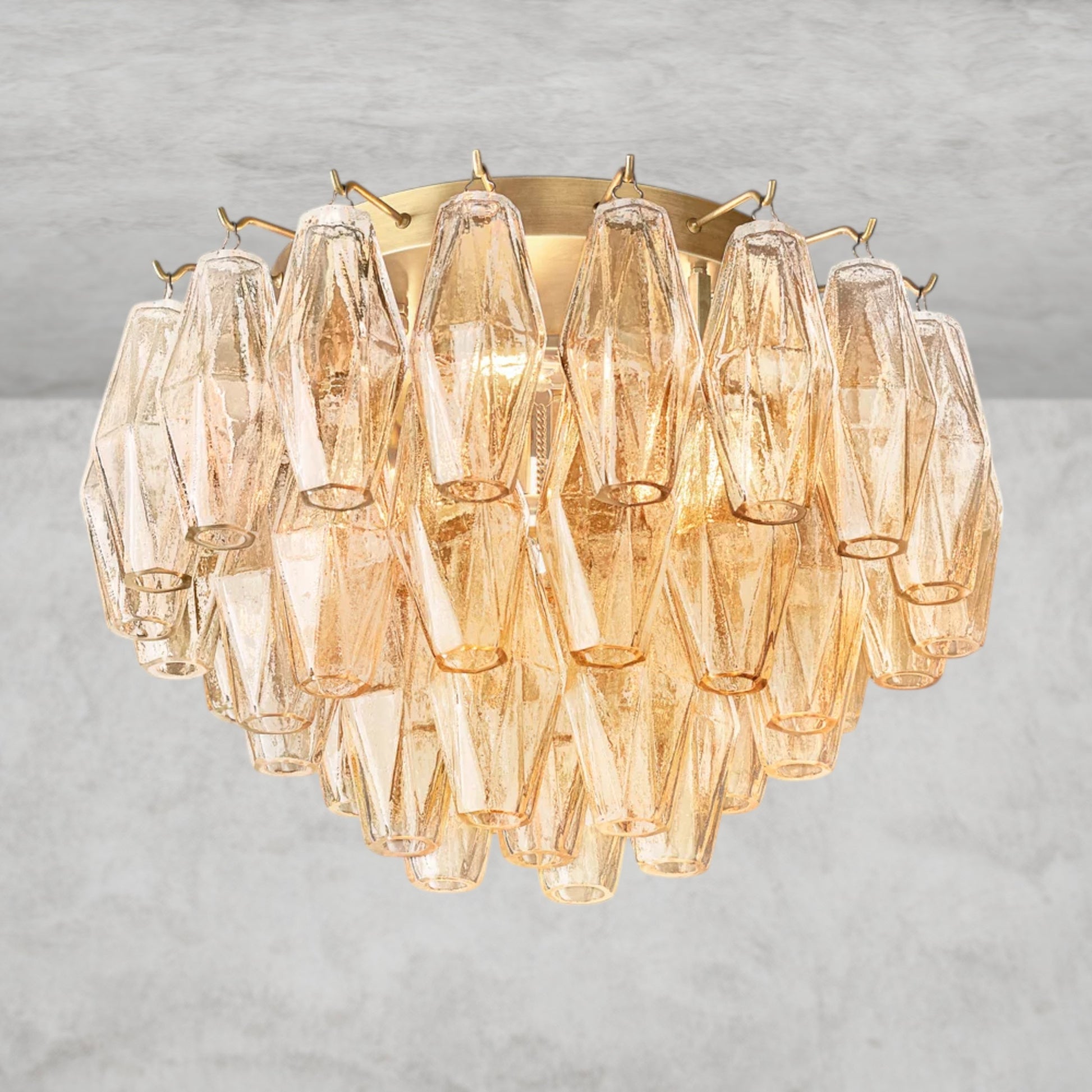 Chiara Clear/ Smoke Glass Flushmount 17", 22"