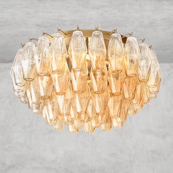Chiara Clear/ Smoke Glass Flushmount 17", 22"