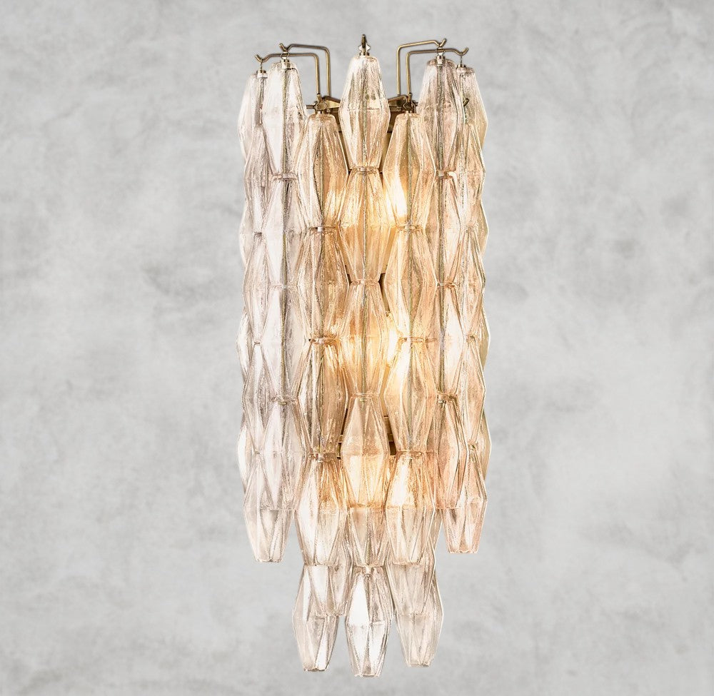 CHIARA CLEAR/ SMOKE GLASS GRAND SCONCE 30"