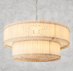San Marco Alabaster Round Tiered Chandelier 22", 37", 48", 60"