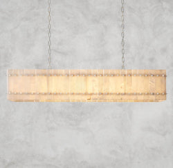San Marco Alabaster Linear Chandelier 54", 72"