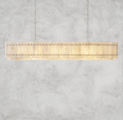 San Marco Alabaster Linear Chandelier 54", 72"