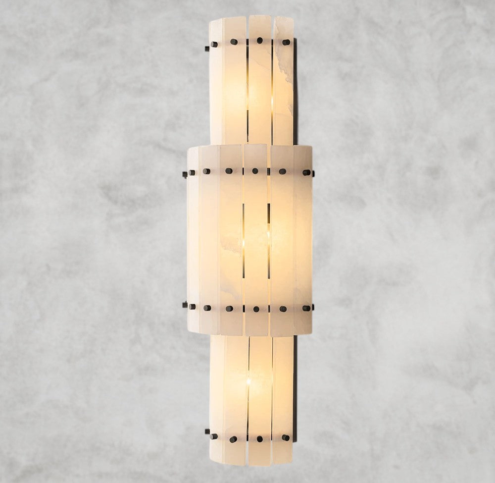 San Marco Alabaster Grand Round Sconce
