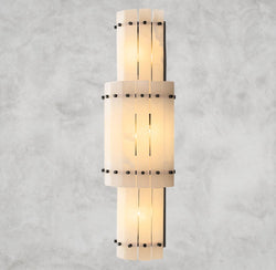 San Marco Alabaster Grand Round Sconce