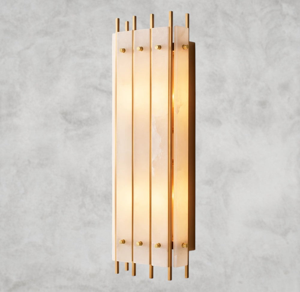 San Marco Alabaster Grand Rectangular Sconce