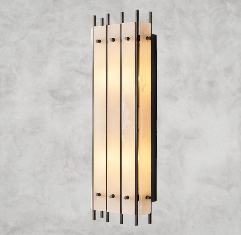 San Marco Alabaster Grand Rectangular Sconce