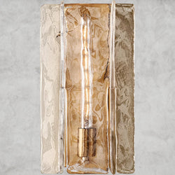 Lattice Clear Glass Sconce 15", 30"