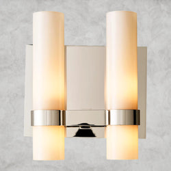 Ravelle Milk Glass Double Sconce