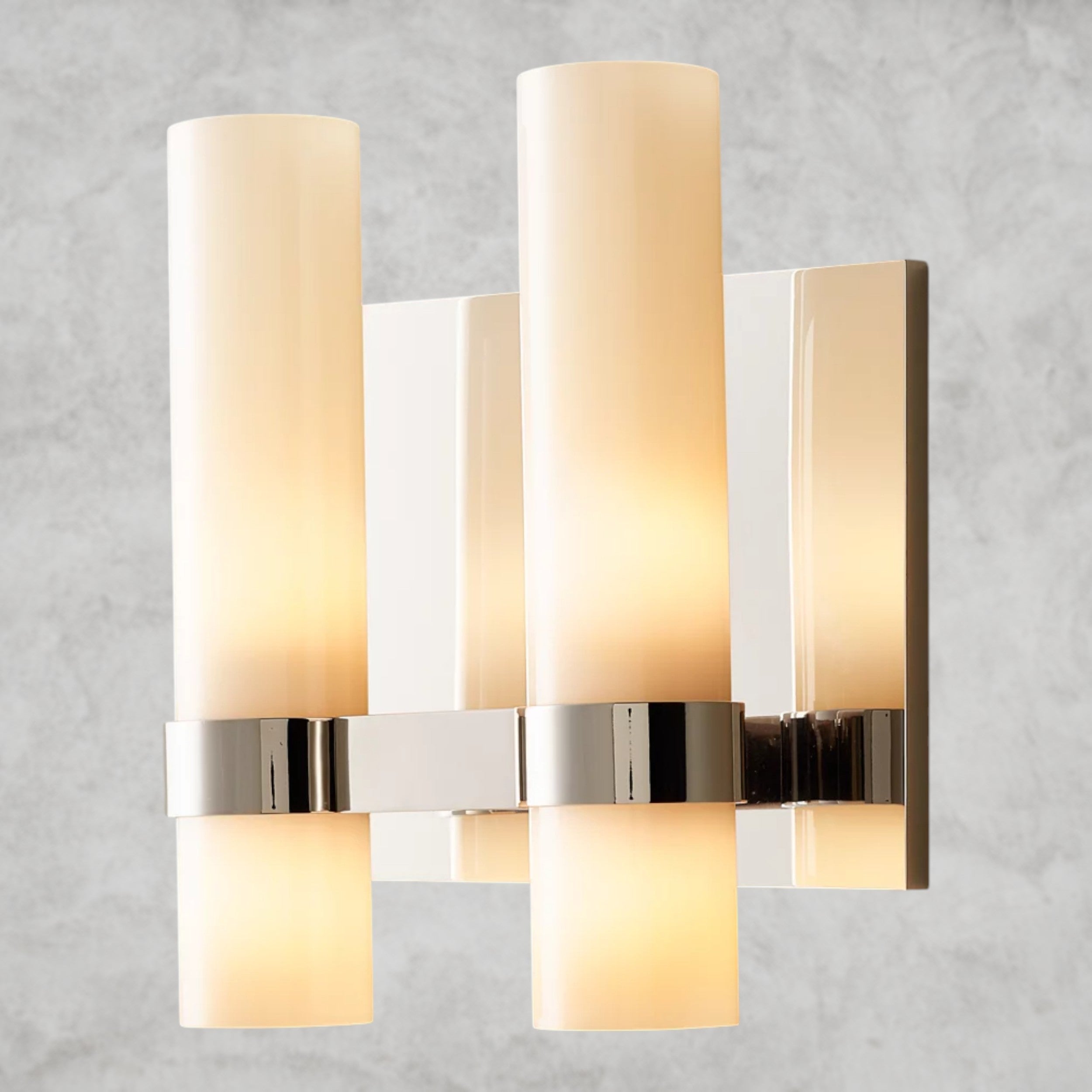 Ravelle Milk Glass Double Sconce