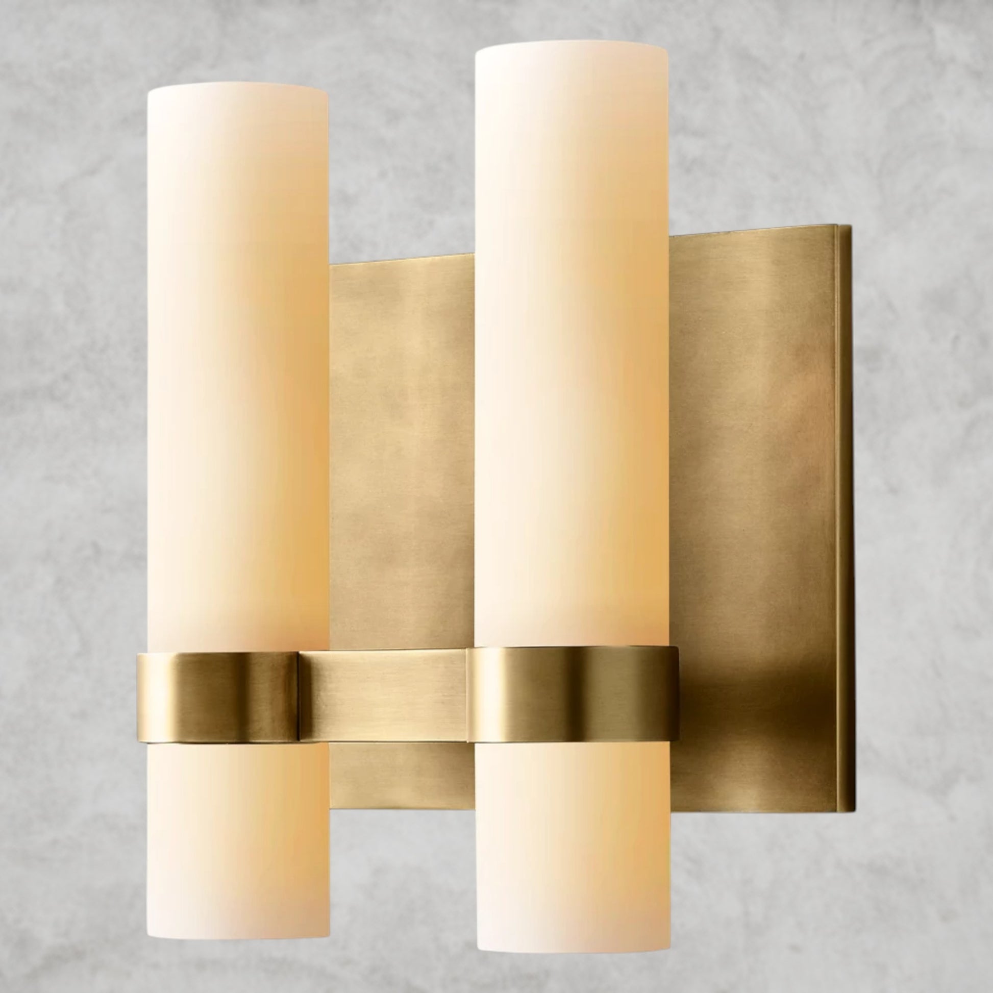 Ravelle Milk Glass Double Sconce