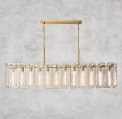 Calamette Glass Rectangular Chandelier 60", 72"