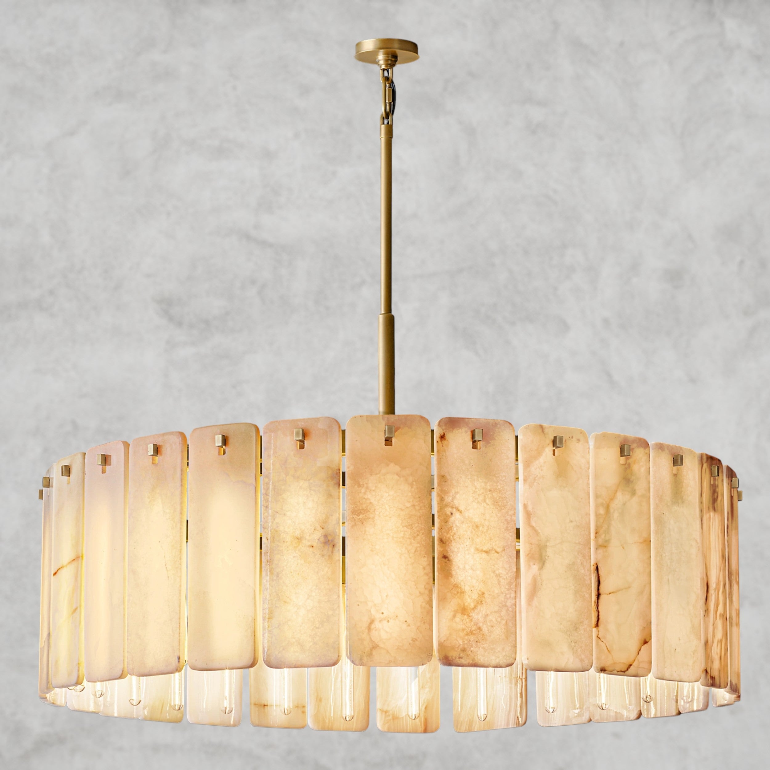 Calamette Onyx Round Alabaster Chandelier 36