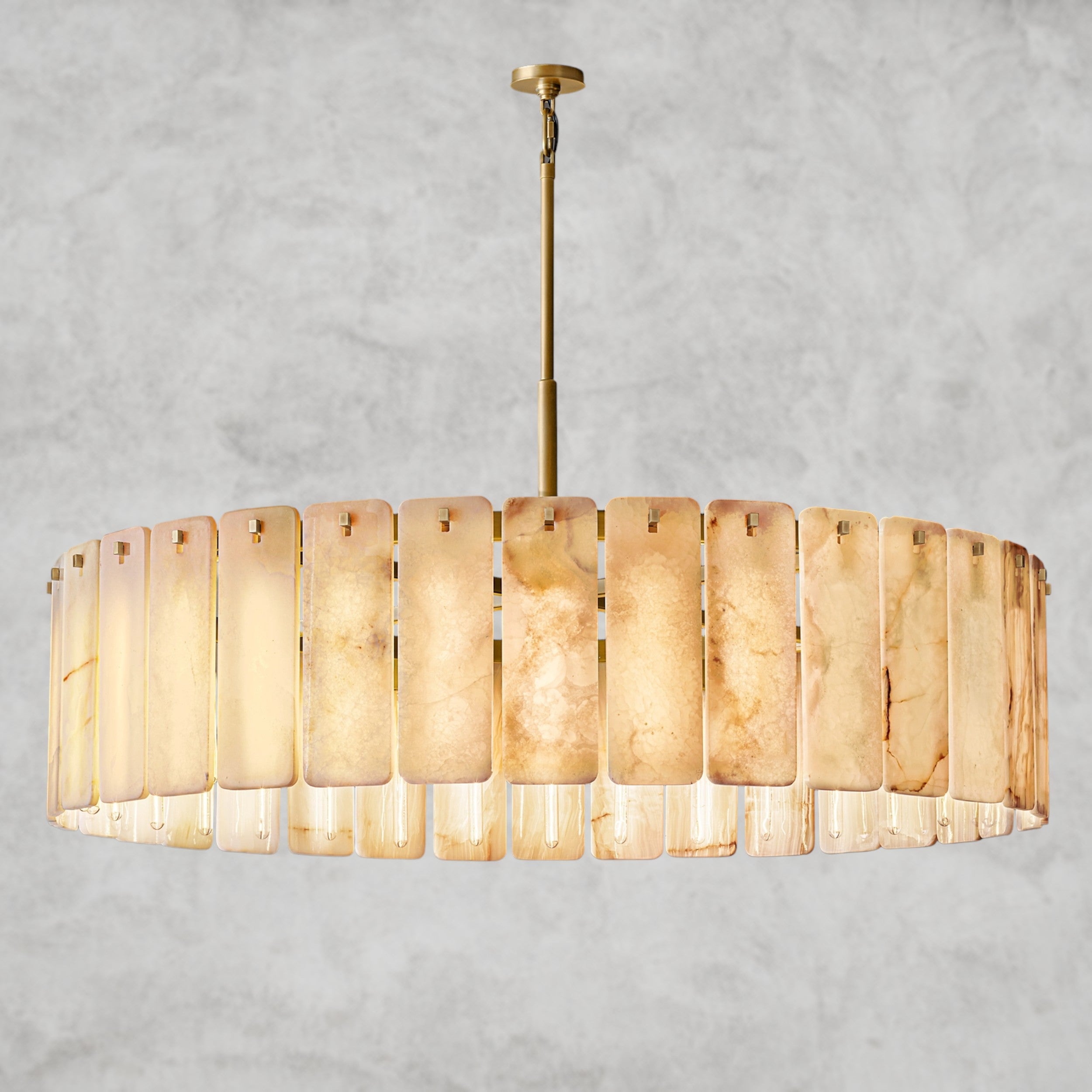 Calamette Onyx Round Alabaster Chandelier 36